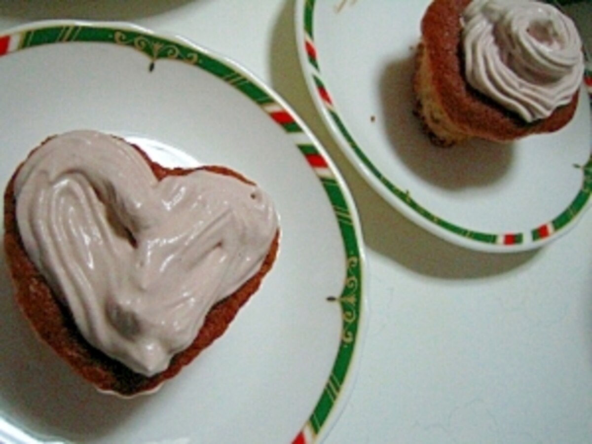 ハートのカップスポンジケーキ レシピ 作り方 By Mi Chan04 楽天レシピ